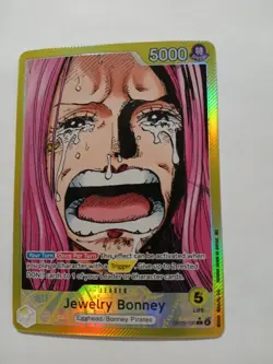 One Piece Tcg Jewelry Bonney OP13-100 Alt Art Leader English-NM - Image 1