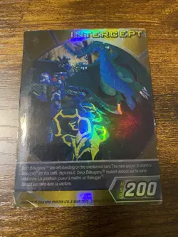 Bakugan HSP Gate Card - Intercept Holo Foil - Dragonoid Robotallion Serpenoid - Image 1