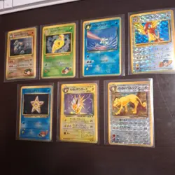 Pokemon Holo Prism Japanese Vending Sticker Cards Lot of 7 Cards -- (P-8) - Image 1