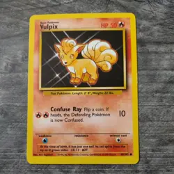 Base Set First Edition Vulpix Pokemon Card - 68/102 - Image 1