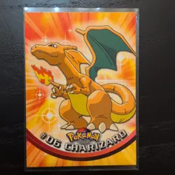 Topps Charizard Pokemon Card #06 Non-Holo Blue Label Logo - Image 1
