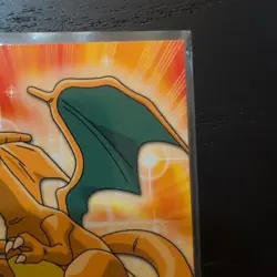 Topps Charizard Pokemon Card #06 Non-Holo Blue Label Logo - Image 2