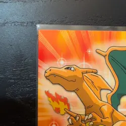 Topps Charizard Pokemon Card #06 Non-Holo Blue Label Logo - Image 3