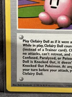 Pokemon TCG Trainer Clefairy Doll Trainer Base Set Shadowless 70/102 Rare Card - Image 5