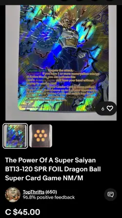 Dragon Ball Super Card Game Lot ×10 Cards Total NM/M - Image 3