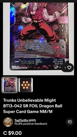 Dragon Ball Super Card Game Lot ×10 Cards Total NM/M - Image 5