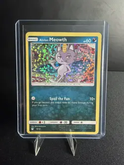 Alolan Meowth 10/12 LP - McDonald's Promo Holo Pokemon Card - Image 1