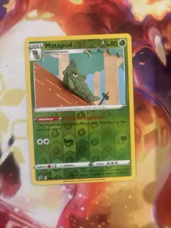 🚀Metapod 002/192 - Pokemon Card SWSH Rebel Clash Reverse HOLO Foil MINT - Image 1