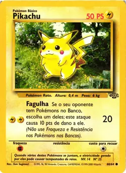 Pokemon TCG Pikachu Jungle 60/64 Regular Unlimited Common LP/MP - Image 1
