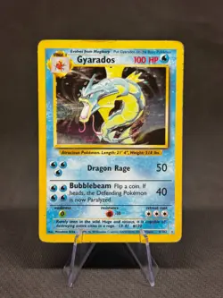 Gyarados - 6/102 - Pokemon Base Set Unlimited Holo Rare Card WOTC HP/DMG - Image 1