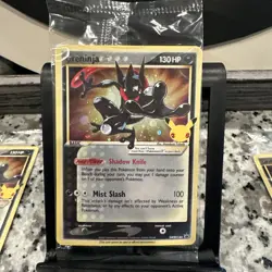 SEALED Pokemon Greninja Gold Star! SWSH144 Celebrations - Black Star Promo! - Image 1