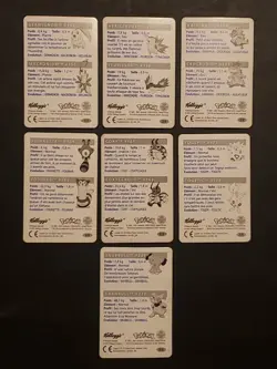 Lot de 7 cartes 3D Kellogg's Pokemon, TBE, francais - Image 2