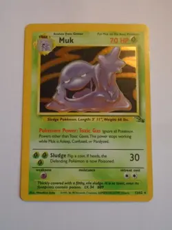 Muk Fossil Set 13/62 Pokemon Rare Holo - Image 1