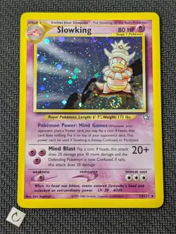 Slowking 14/111 - Neo Genesis Unlimited Holo Rare Pokemon TCG LP Swirl - Image 1