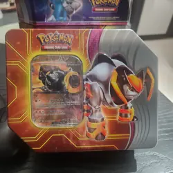 Pokemon Paradox Destinies Iron Boulder ex Tin w/5 Booster Packs New/Sealed - Image 1