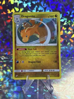Pokemon TCG Dragonite Sun & Moon - Team Up 119/181 Holo Rare Cosmos MP - Image 1