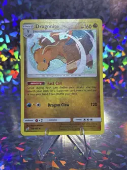Pokemon TCG Dragonite Sun & Moon - Team Up 119/181 Holo Rare Cosmos MP - Image 2