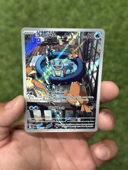 Pokemon TCG Stellar Crown Squirtle 148/142 Illustration Rare NM - Image 1