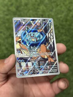 Pokemon TCG Stellar Crown Squirtle 148/142 Illustration Rare NM - Image 2