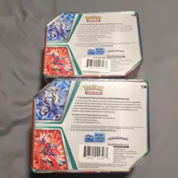 Pokemon TCG: Paldea Legends ex Tin (Koraidon Ex & Miraidon Ex) Lot Of 2 Tins - Image 2