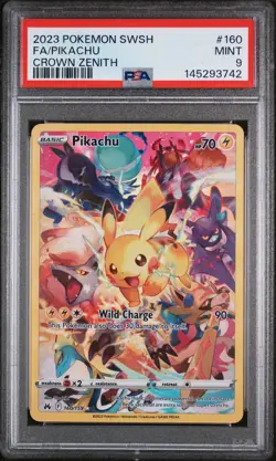 Pikachu 160/159 Sword Shield Crown Zenith Pokemon PSA 9 - Image 1