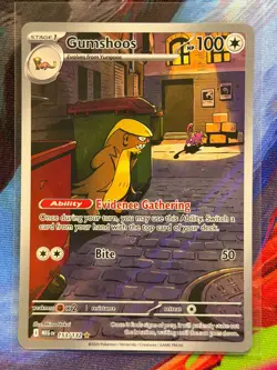 Gumshoos Illustration Rare Mega Evolution Pokemon TCG 153/132 - Image 1