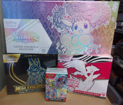 POKEMON PRISMATIC SUPER UPC + MEGA & WHITE ETB + JOURNEY BUNDLE BOX LOT - Image 1