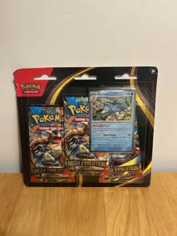Pokemon TCG Mega Evolution Three Booster Blister Pack Psyduck/Golduck - NEW - Image 3