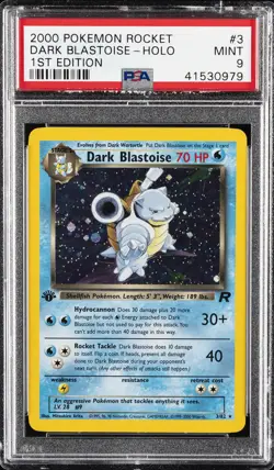 2000 POKEMON ROCKET 1ST ED #3 DARK BLASTOISE-HOLO PSA 9 - Image 1