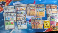 Mega lucario ex - competitive 60 Pokemon Fighting Card Deck - sleeves Included - Image 1