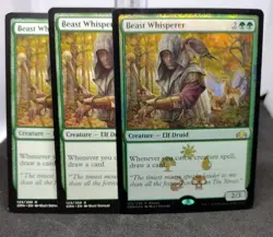 MTG Beast Whisperer Media Promos 1 Foil 2 Non 3 Total Fast Shipping - Image 1