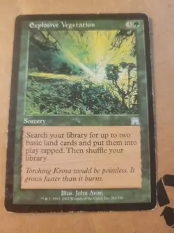 MTG Magic the Gathering Explosive Vegetation 263/350 Onslaught HP BULK DISCOUNT - Image 1