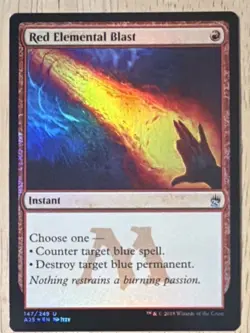 Magic: The Gathering Red Elemental Blast Masters 25 Foil Instant Uncommon 147 - Image 1