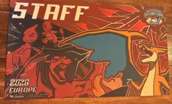 Pokemon Playmat EUIC 2026 STAFF M Charizard Y Mega Europe Mat Desk London New - Image 1