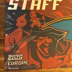 Pokemon Playmat EUIC 2026 STAFF M Charizard Y Mega Europe Mat Desk London New - Image 2