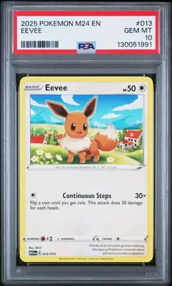 2025 POKEMON M24 EN-MCDONALD'S COLL #013 EEVEE PSA 10 - Image 1