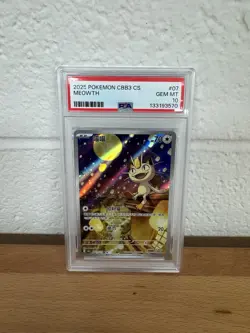 2025 POKEMON SIMPLIFIED CHINESE CBB3 C-GEM PACK VOL 3 #07 MEOWTH PSA 10 - Image 1