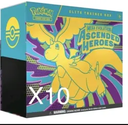 Pokemon TCG Mega Evolution Ascended Heroes ETB Sealed Case of 10 in hand - Image 1