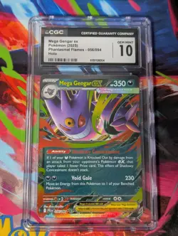 Pokemon Mega Gengar ex 056 Phantasmal Flames CGC 10 Gem Mint - Image 1