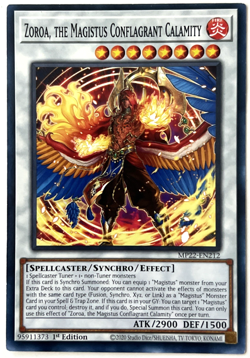 YuGiOh! - Zoroa, the Magistus Conflagrant Calamity MP22-EN212 1st Edition Common - Image 1