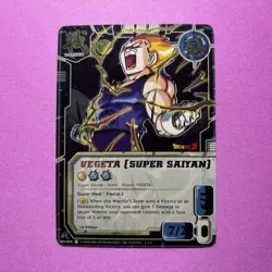 Dragon Ball Z CCG Vegeta (Super Saiyan) WA-075 1st Edition Warrior Card 2008 - Image 1