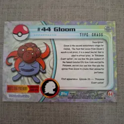 #44 Gloom Topps Pokemon Trading Card Holo No. 44 - Image 2