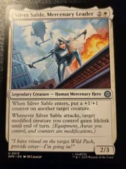 Silver Sable, Mercenary Leader 0013 Uncommon Spider-Man Magic: The Gathering - Image 1