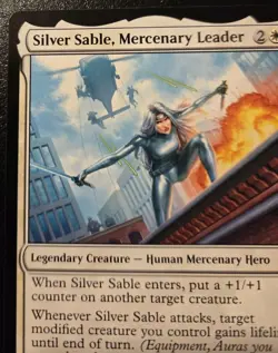 Silver Sable, Mercenary Leader 0013 Uncommon Spider-Man Magic: The Gathering - Image 2