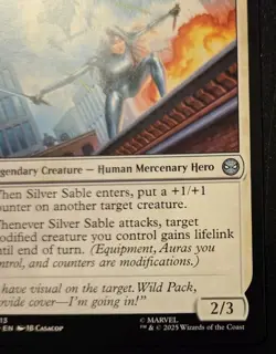 Silver Sable, Mercenary Leader 0013 Uncommon Spider-Man Magic: The Gathering - Image 5