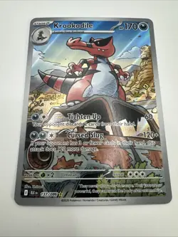 Pokemon TCG 2025 SV Black Bolt English Krookodile Illustration Card 137/086 - Image 2