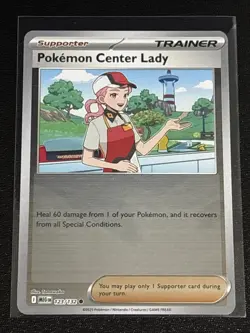 Pokemon TCG Mega Evolution Pokemon Center Lady Reverse Holofoil 123/132 NM - Image 1