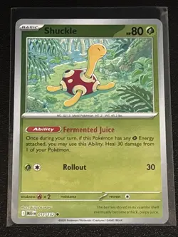 Pokemon TCG Mega Evolution Shuckle Reverse Holofoil 011/132 NM - Image 1