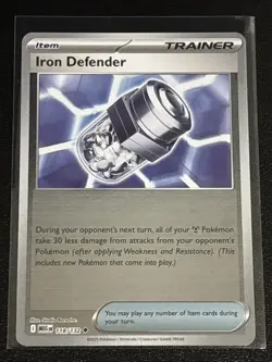 Pokemon TCG Mega Evolution Iron Defender Reverse Holofoil 118/132 NM - Image 1