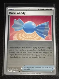 Pokemon TCG Mega Evolution Rare Candy Reverse Holofoil 125/132 NM - Image 1
